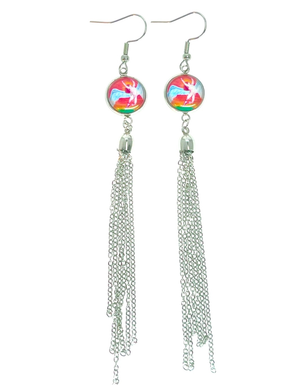 Led Zeppelin Inspired Icarus Tassel Earrings – Rock & Roll Fringe Earrings Zofo